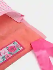 Розовый кармашки на детскую кроватку Маленькое чудо, 2 отделения для мальчика и для девочки