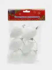 Белый набор елочных украшений, новогодние украшения, игрушки на елку