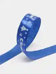Темно-синий лента атласная для упаковки новогодних подарков, 15 мм