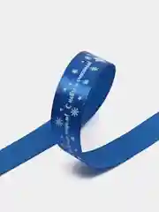 Синий лента атласная для упаковки новогодних подарков, 15 мм