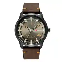 Коричневый мужские наручные часы Curren 8306 в подарочной упаковке