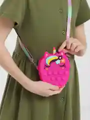 Фуксия сумка детская Pop It, силиконовая