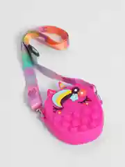 Фуксия сумка детская Pop It, силиконовая