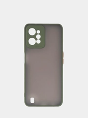 Чехол пластиковый для Realme C31 / Реалми С31 матовый, с цветными кнопками