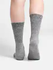 Серый термоноски мужские из собачьей шерсти, зимние