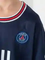 Белый детский комплект футбольной формы Messi, Neymar, Cristiano Ronaldo, HAALAND, Benzema