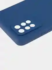 Синий силиконовый чехол BROSCORP для Infinix Note 10 Pro матовый тонкий, бортик вокруг камер