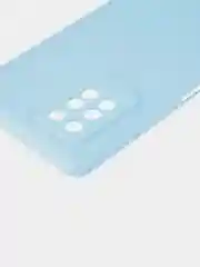 Голубой силиконовый чехол BROSCORP для Infinix Note 10 Pro матовый тонкий, бортик вокруг камер