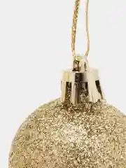 Золотой елочные игрушки, диаметр 3 см, 24 штуки