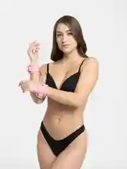 Розовый наручники БДСМ, мягкие