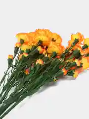 Оранжевый искусственные цветы "Гвоздики кустовые", 5 веток в упаковке