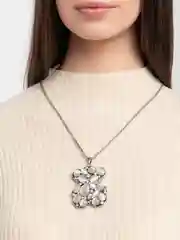 Серебряный цепочка с кулоном Мишка