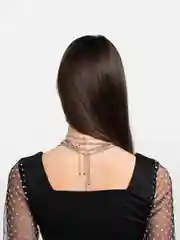 Серебряный комплект из 4 цепочек на шею Valeri, многослойное ожерелье-чокер