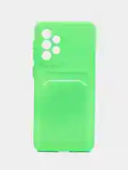 Салатовый чехол Samsung Galaxy A33, Самсунг Галакси А33 5G силиконовый, с карманом для карты