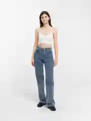 Белый топ женский базовый с съемными чашечками, классический