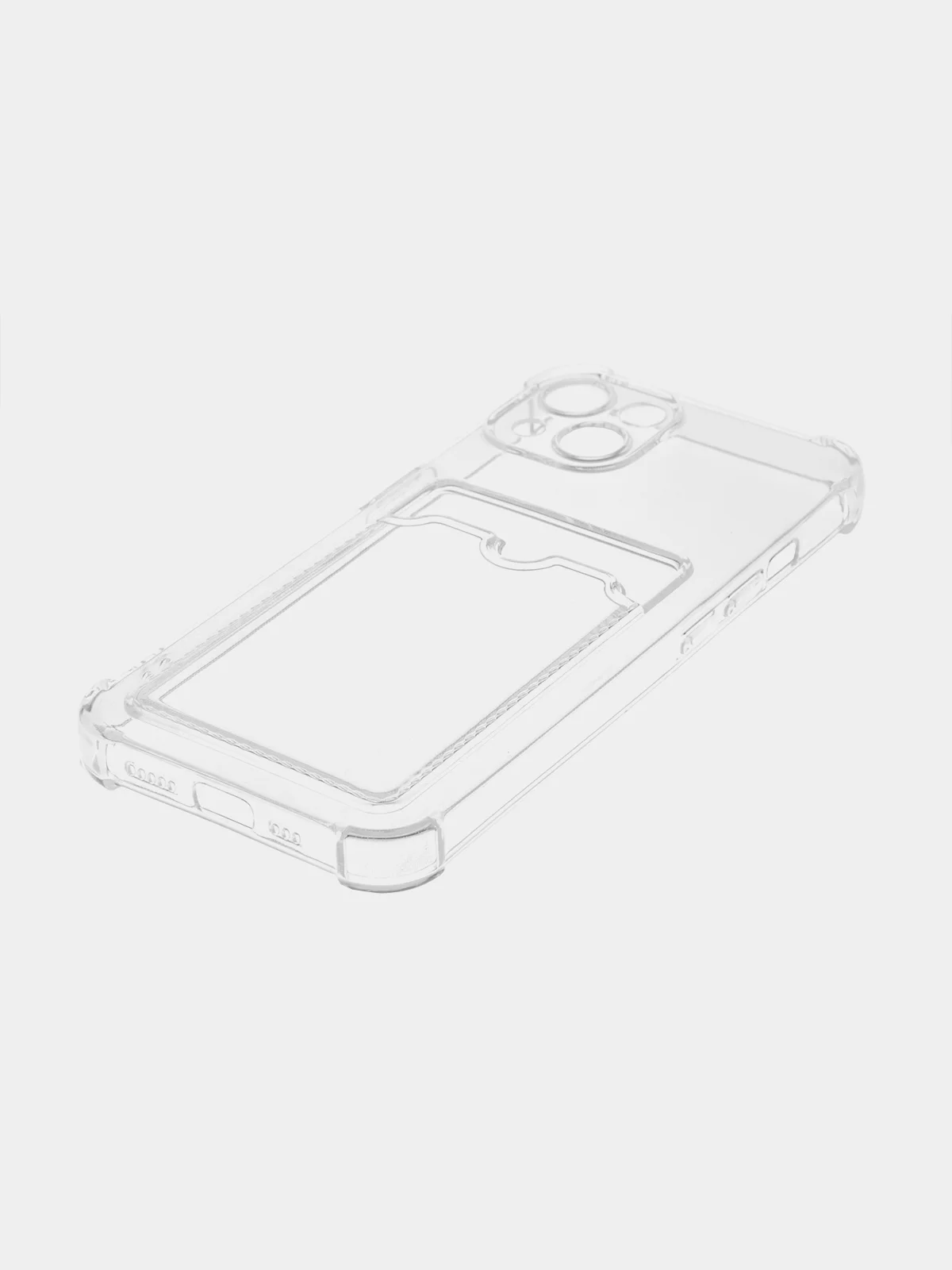 Белый противоударный чехол BROSCORP для Apple iPhone 13 силиконовый с усиленными углами