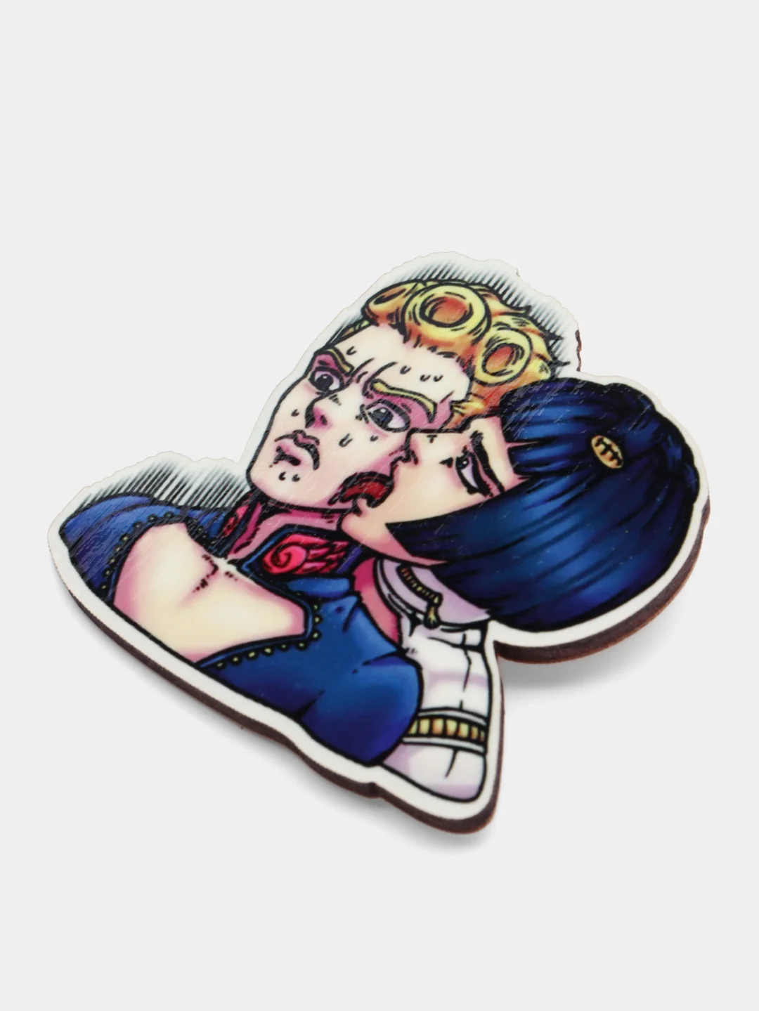 Манго значки деревянные с аниме "JoJos Bizarre Adventure", "My Hero Academy", "Bungo Stray Dogs"
