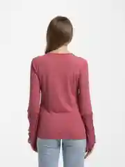 Тёмно-розовый базовый женский джемпер LaFemme
