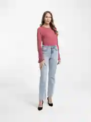 Тёмно-розовый базовый женский джемпер LaFemme