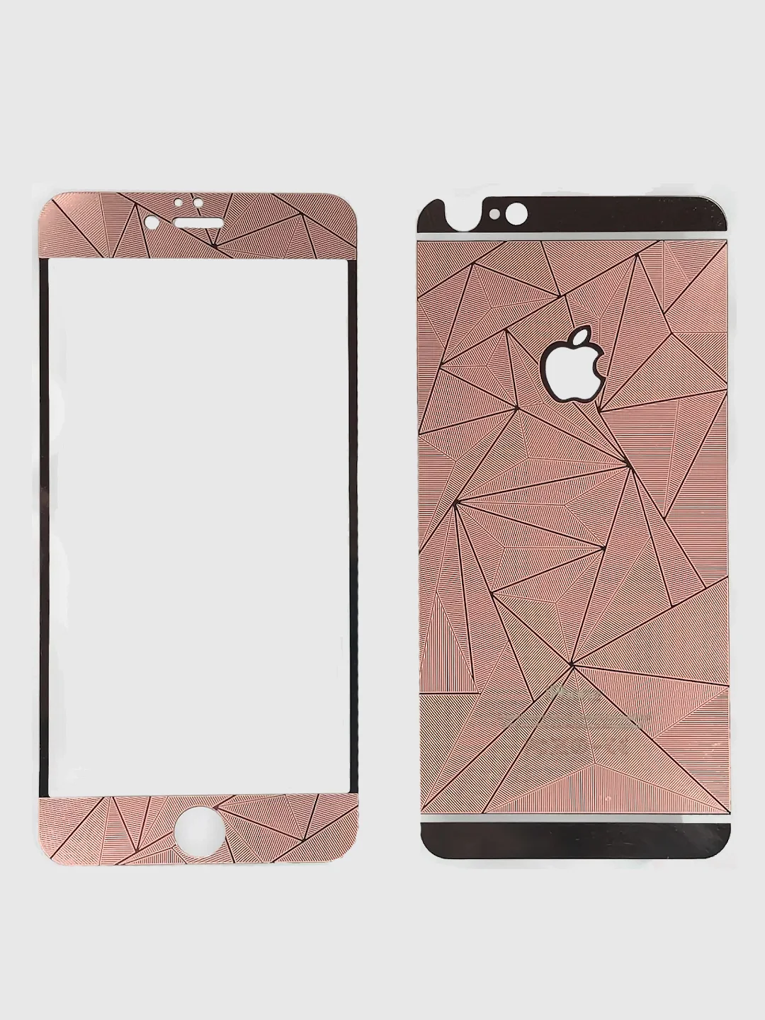 Розовый защитное стекло на экран и заднюю часть iPhone 6 Plus, 6S Plus
