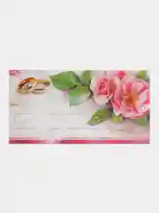Кораллово-розовый банкетные карточки, набор по 5 шт  на свадебный стол, размер 50*95 мм