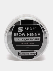 Паста для бровей SEXY BROW HENNA, белый цвет, 15г (броу паста)