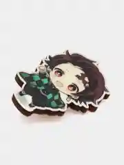 Красный значки деревянные по аниме "Клинок, рассекающий демонов, Demon Slayer"