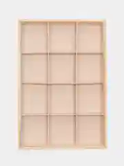 Подставка для украшений, бежевая, 12 ячеек, 35*24*3