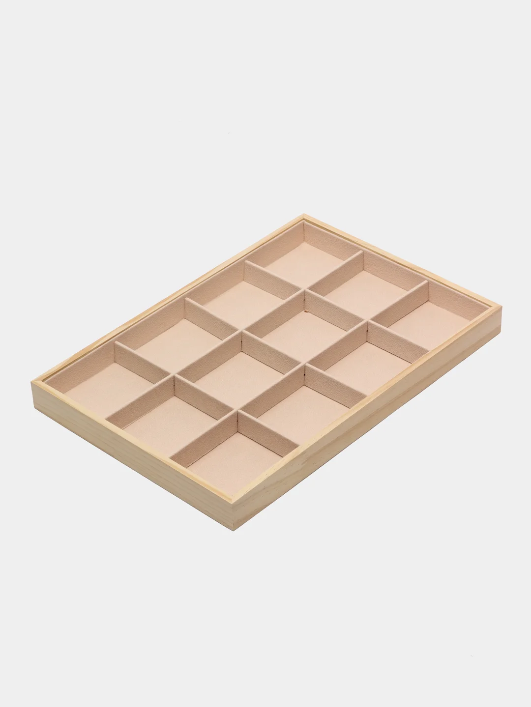 Подставка для украшений, бежевая, 12 ячеек, 35*24*3