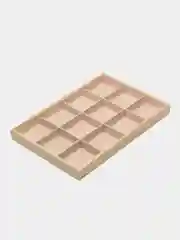 Подставка для украшений, бежевая, 12 ячеек, 35*24*3
