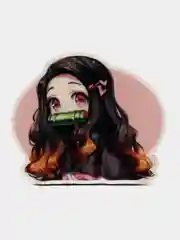 Черный значки деревянные по аниме "Клинок, рассекающий демонов, Demon Slayer"