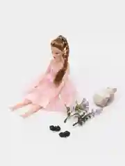 Розовый кукла "Эмили" (Emily), с питомцем и аксессуарами шарнирная/ Монстр Хай/Уэнсдей