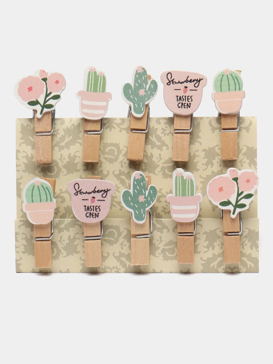 Прищепки декоративные "Flowers and cactus"