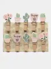 Прищепки декоративные "Flowers and cactus"
