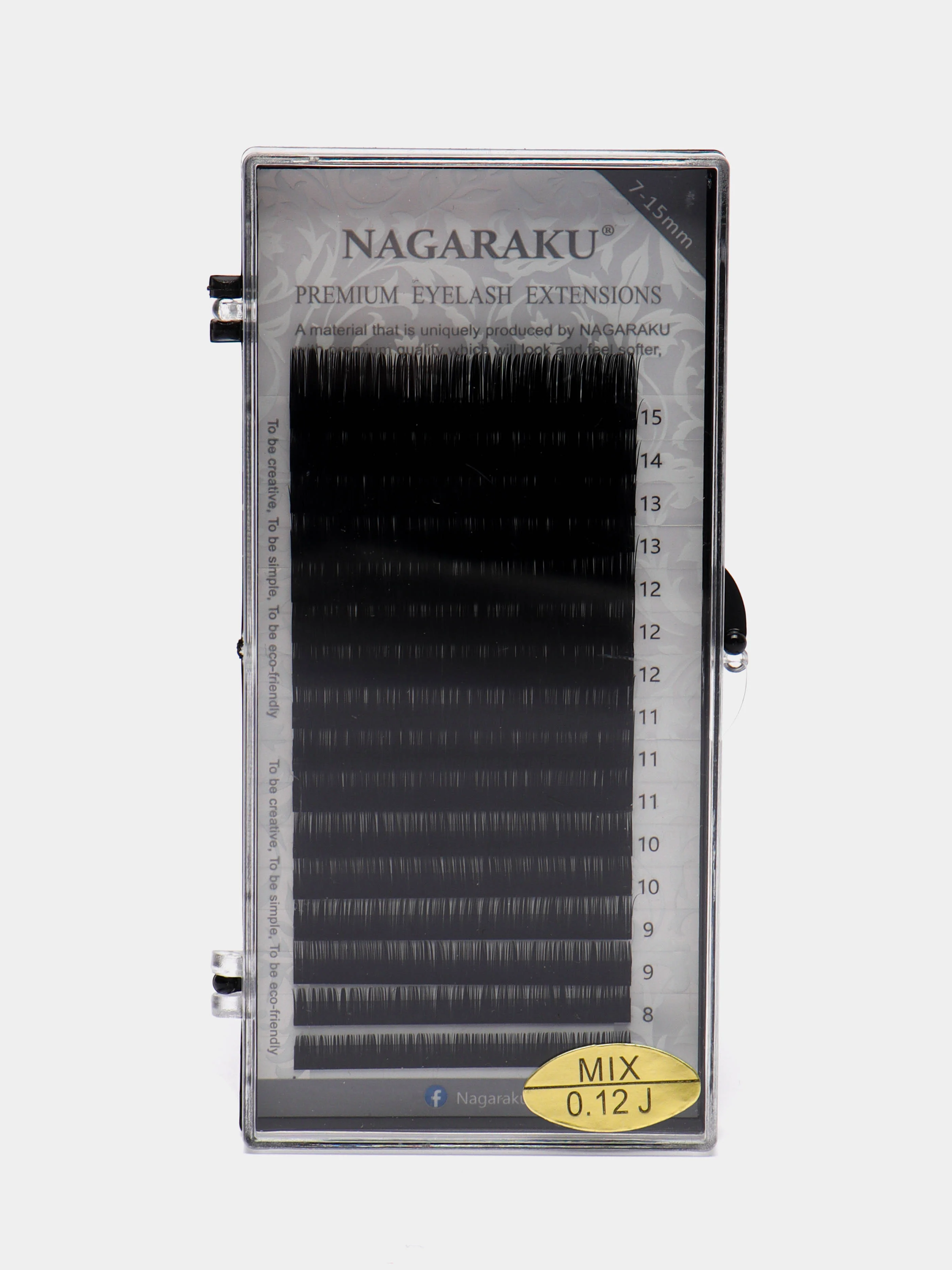 Ресницы для наращивания Nagaraku, микс 7-15 мм