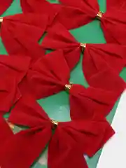 Красный украшение ёлочное "Бантики"