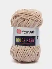 Бежевый пряжа плюшевая YarnArt "Dolce Baby", 100% микрополиэстер, 50 г, 85 м