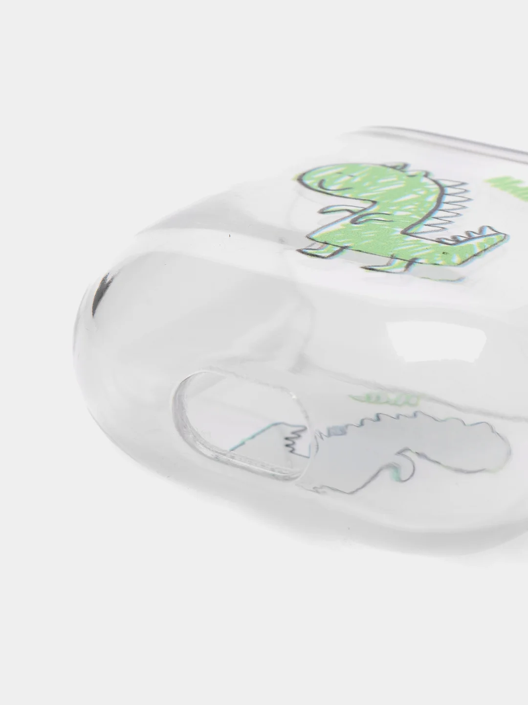 Лайм прозрачный пластиковый чехол для Apple Airpods 1 / 2