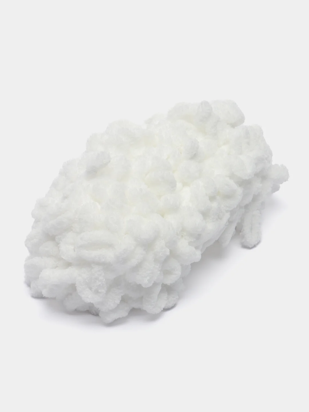 Белый пряжа Alize Puffy, петельки большие, микрополиэстер, 100 г, 9 м