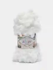 Белый пряжа Alize Puffy, петельки большие, микрополиэстер, 100 г, 9 м