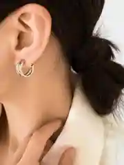 Серьги женские 4 вида, сердечко, кольца, листочки