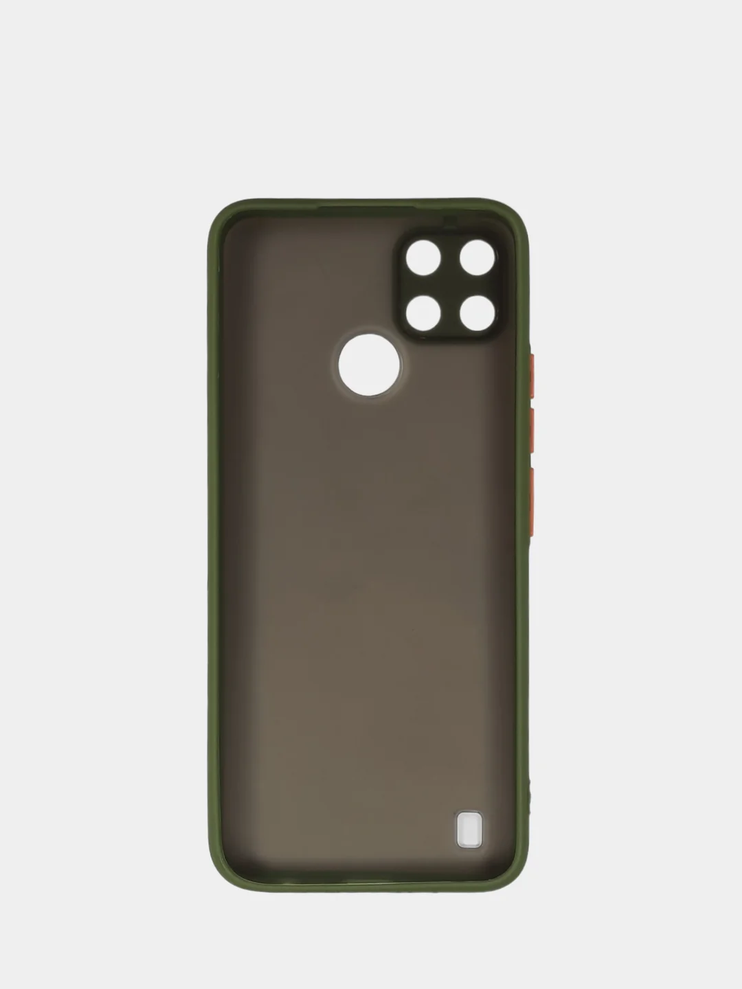 Лесной зеленый чехол Realme C21Y / C25Y / Реалми C21Y / C25Y пластиковый, матовый, с цветными кнопками