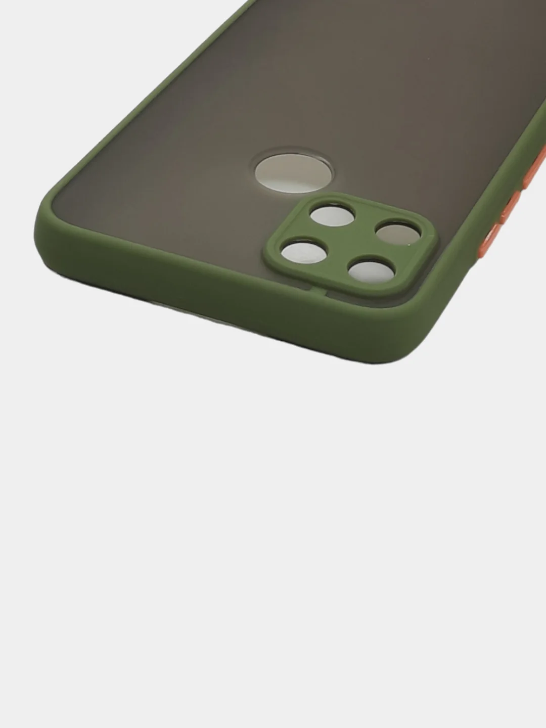 Лесной зеленый чехол Realme C21Y / C25Y / Реалми C21Y / C25Y пластиковый, матовый, с цветными кнопками