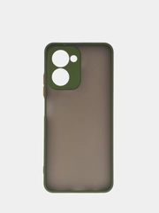 Чехол Realme C33 / Реалми С33 пластиковый, матовый, с цветными кнопками
