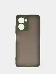 Лесной зеленый чехол Realme C33 / Реалми С33 пластиковый, матовый, с цветными кнопками