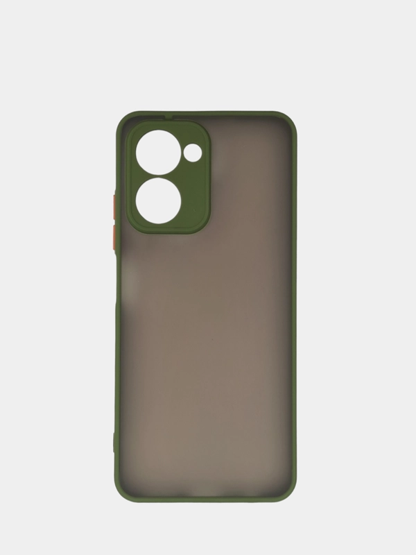 Чехол Realme C33 / Реалми С33 пластиковый, матовый, с цветными кнопками