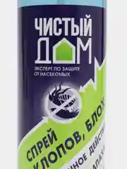 Спрей-дихлофос "Чистый дом" от насекомых: клопов, блох, мух, тараканов, муравьев, 400 мл