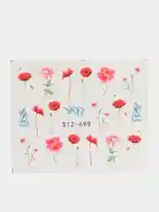 Коралловый наклейки для ногтей, слайдеры с цветами, 34 вида, 3 штуки