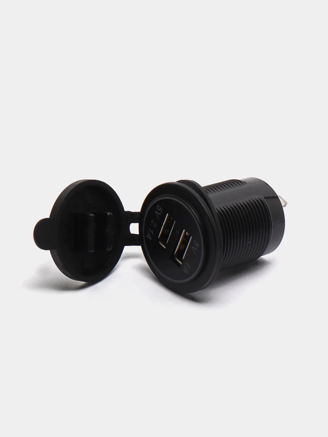 USB-зарядное, врезной круглый, 1А и 2А