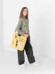 Желтый сумка-шоппер текстильная